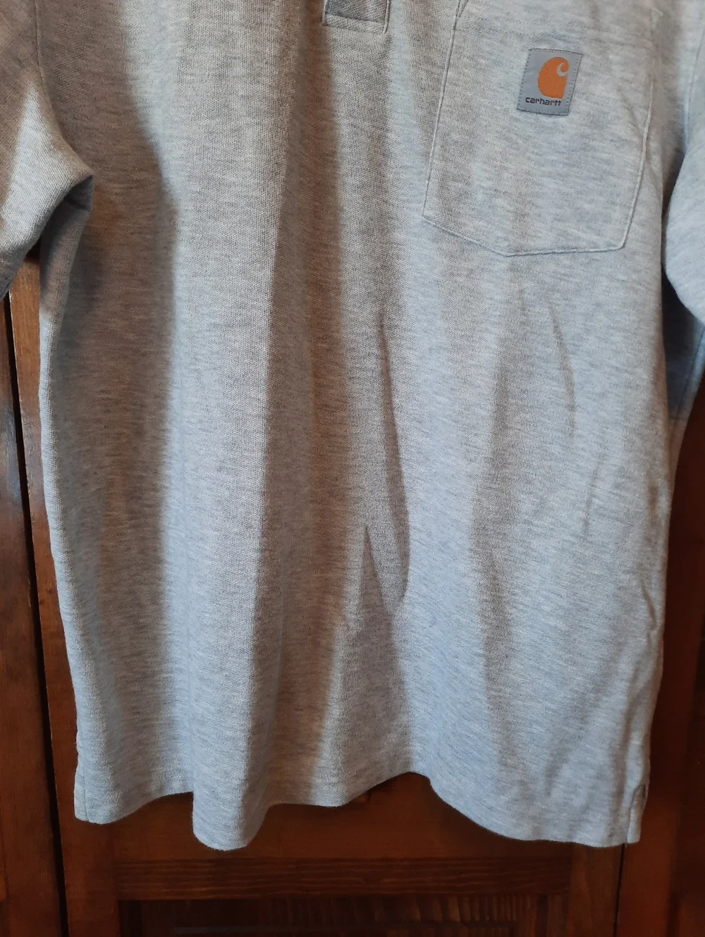 Carhartt Original Fit Heather Gray Short Sleeve Polo Shirt K570 HGY Size Medium - Picture 4 of 11